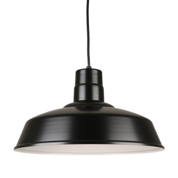 Hi-Lite 14" Classic Shade Cord-Hung Pendant - 120V - Black