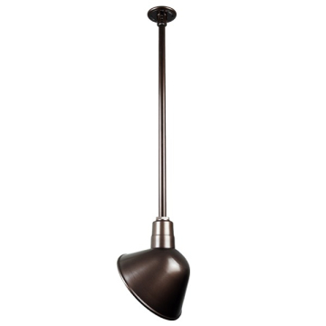 Hi-Lite 10" Angle Shade Stem-Hung Pendant - 36" Long Stem - 120V - Oil Rubbed Bronze