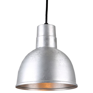 Hi-Lite 10" Deep Bowl Shade Cord-Hung Pendant - 120V - Galvanized Steel
