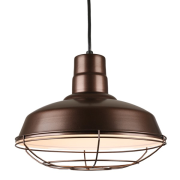 Hi-Lite 14" Classic Shade Cord-Hung Pendant w/ Wire Guard - 120V - Oil Rubbed Bronze