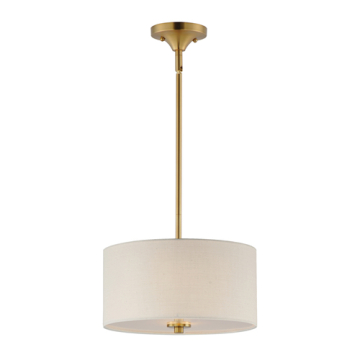 Maxim Lighting Bongo 2-Light Pendant / Semi-Flush Mount - 120V - Natural Aged Brass