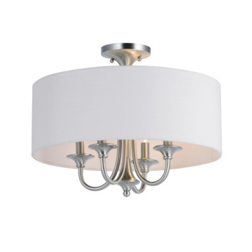 Maxim Lighting Bongo 18" 4-Light Pendant / Semi-Flush Convertible - 120V - Satin Nickel