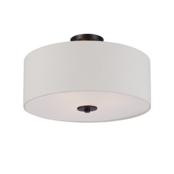 Maxim Lighting Bongo 18" 3-Light Pendant / Semi-Flush Convertible - 120V - Oil Rubbed Bronze