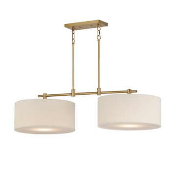 Maxim Lighting Bongo 2-Light Pendant - 120V - Natural Aged Brass