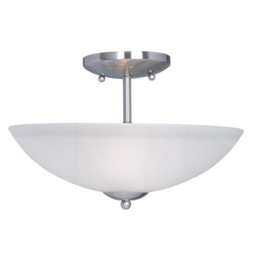 Maxim Lighting Logan 2-Light Semi-Flush Mount - 120V - Satin Nickel