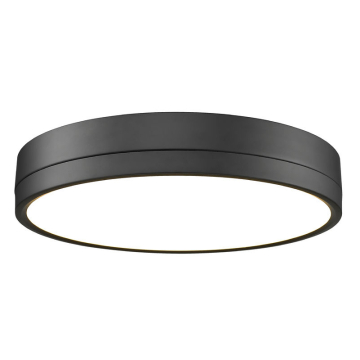 Z-Lite Algar 16" LED Flush Mount - 40W - CCT Selectable - 2,780 Lumens - 120V - Matte Black