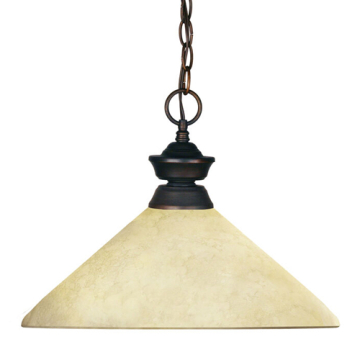 Z-Lite Riviera 1-Light Pendant - 120V - Olde Bronze / Golden Mottle
