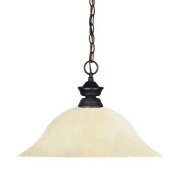 Z-Lite 16" 1-Light Pendant - 120V - Olde Bronze / Golden Mottle