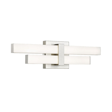 Z-Lite Zane 18" 2-Light LED Vanity - 20W - CCT Selectable - 1,360 Lumens - 120V - Brushed Nickel