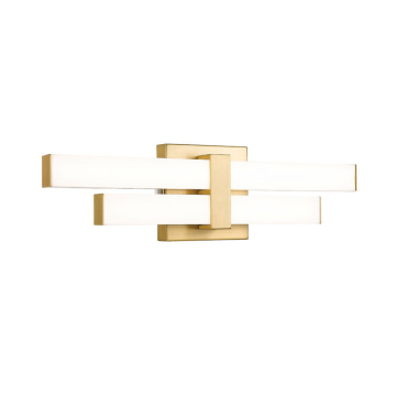 Z-Lite Zane 18" 2-Light LED Vanity - 20W - CCT Selectable - 1,330 Lumens - 120V - Modern Gold
