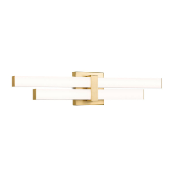 Z-Lite Zane 25" 2-Light LED Vanity - 25W - CCT Selectable - 1,840 Lumens - 120V - Modern Gold