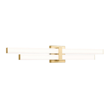 Z-Lite Zane 32" 2-Light LED Vanity - 32W - CCT Selectable - 2,530 Lumens - 120V - Modern Gold