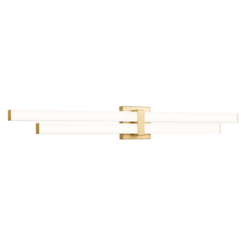 Z-Lite Zane 40" 2-Light LED Vanity - 40W - CCT Selectable - 3,180 Lumens - 120V - Modern Gold
