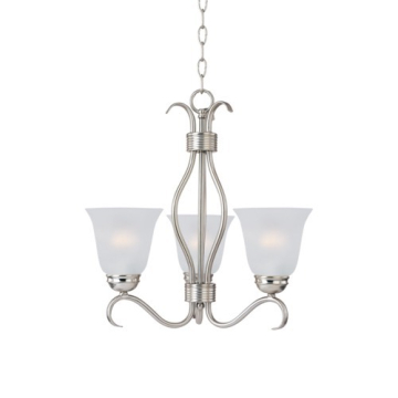 Maxim Lighting Basix 3-Light Chandelier - 120V - Satin Nickel