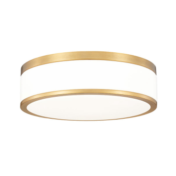 Z-Lite Ballord 12" LED Flush Mount - 24W - CCT Selectable - 1,176 Lumens - 120V - Modern Gold
