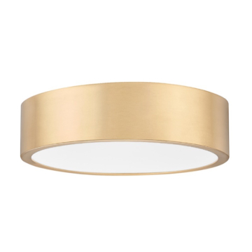 Z-Lite Coronado 16" LED 1-Light Flush Mount - 40W - CCT Selectable - 2,517 Lumens - 120V - Modern Gold / Frosted