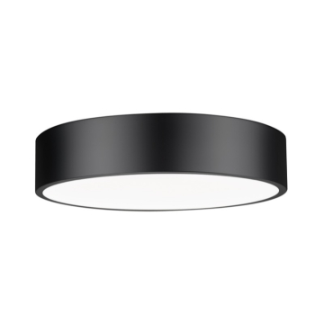 Z-Lite Coronado 20" LED 1-Light Flush Mount - 50W - CCT Selectable - 3,675 Lumens - 120V - Matte Black / Frosted