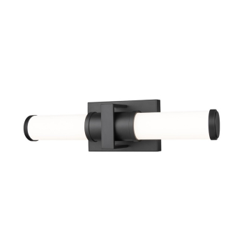 Z-Lite Idris 18" LED 1-Light Vanity - 20W - CCT Selectable - 842 Lumens - 120V - Matte Black / Opal White