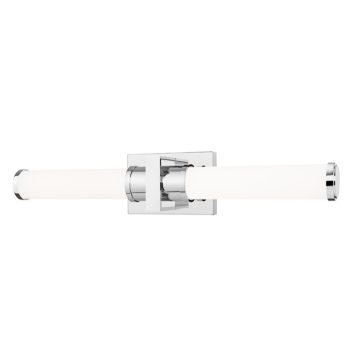 Z-Lite Idris 25" LED 1-Light Vanity - 25W - CCT Selectable - 1,374 Lumens - 120V - Chrome / Opal White