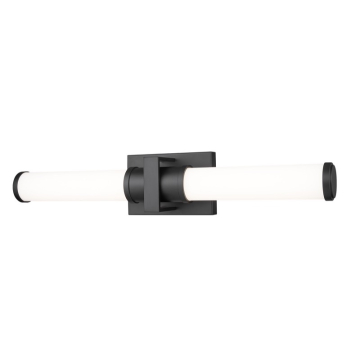 Z-Lite Idris 25" LED 1-Light Vanity - 25W - CCT Selectable - 1,304 Lumens - 120V - Matte Black / Opal White