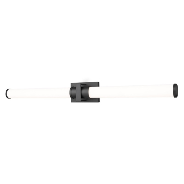 Z-Lite Idris 40" LED 1-Light Vanity - 40W - CCT Selectable - 1,821 Lumens - 120V - Matte Black / Opal White
