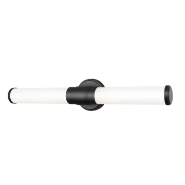 Z-Lite Warwick 25" LED 1-Light Vanity - 25W - CCT Selectable - 1,270 Lumens - 120V - Matte Black / Opal White