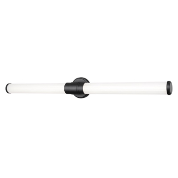Z-Lite Warwick 40" LED 1-Light Vanity - 40W - CCT Selectable - 1,692 Lumens - 120V - Matte Black / Opal White