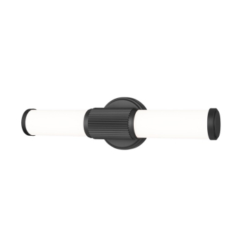 Z-Lite Solange 18" LED 1-Light Vanity - 20W - CCT Selectable - 856 Lumens - 120V - Matte Black / Opal White