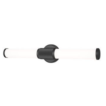 Z-Lite Solange 25" LED 1-Light Vanity - 25W - CCT Selectable - 1,295 Lumens - 120V - Matte Black / Opal White