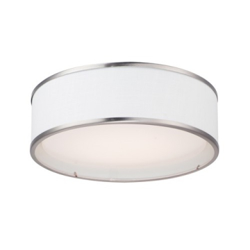 Maxim Lighting Prime 20W 16" LED Flush Mount - 3000K - 1,200 Lumens - 120V - Satin Nickel