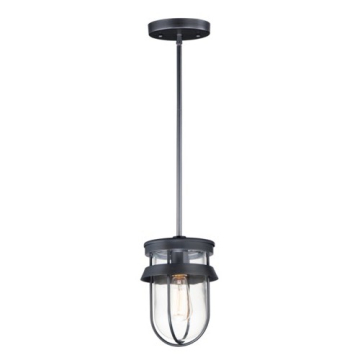 Maxim Lighting Breakwater 1-Light Outdoor Pendant / Semi-Flush Mount - 120V - Black