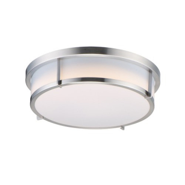 Maxim Lighting Rogue 17" LED Flush Mount - EM Back Up - 3000K - 120V - Satin Nickel