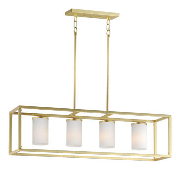 Maxim Lighting Lateral 4-Light Linear Pendant - 120V - Satin Brass