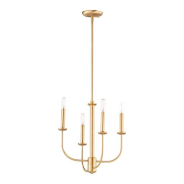 Maxim Lighting Wesley 4-Light Chandelier - 120V - Satin Brass