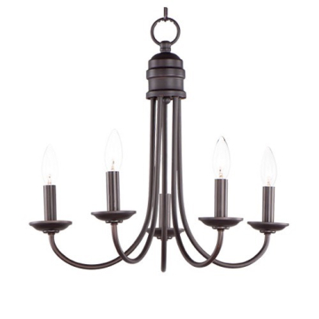 Maxim Lighting Logan 5-Light Candle Chandelier - 120V - Oil Rubbed Bronze