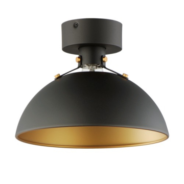 Maxim Lighting Dawn 1-Light Flush Mount - 120V - Antique Brass / Black