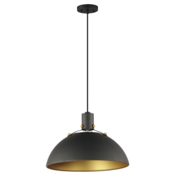 Maxim Lighting Dawn 20" Pendant - 120V - Antique Brass / Black