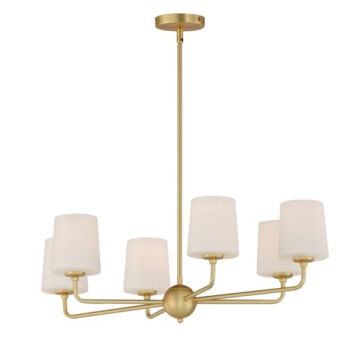 Maxim Lighting Bristol 6-Light Chandelier - 120V - Satin Brass