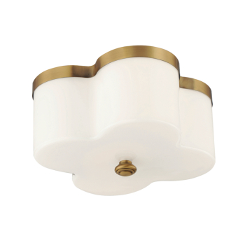 Maxim Lighting Clover 2-Light Flush Mount - 120V - Natural Aged Brass