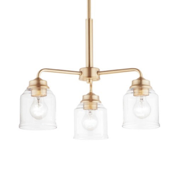 Maxim Lighting Acadia 3-Light Semi-Flush Mount/Chandelier - 120V - Heritage Brass