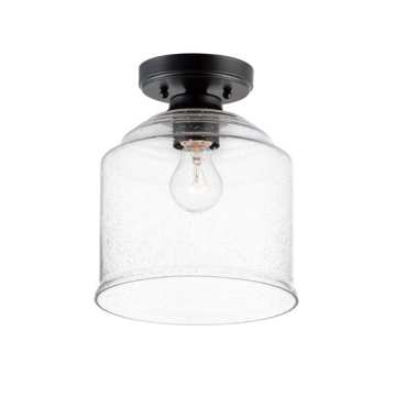 Maxim Lighting Acadia 1-Light Semi-Flush Mount - 120V - Black
