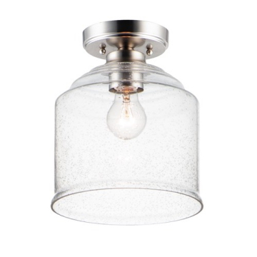 Maxim Lighting Acadia 1-Light Semi-Flush Mount - 120V - Satin Nickel