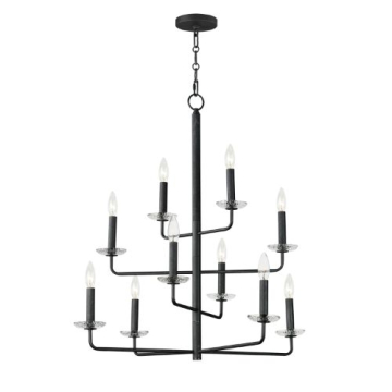 Maxim Lighting Madeira 10-Light Chandelier - 120V - Anthracite