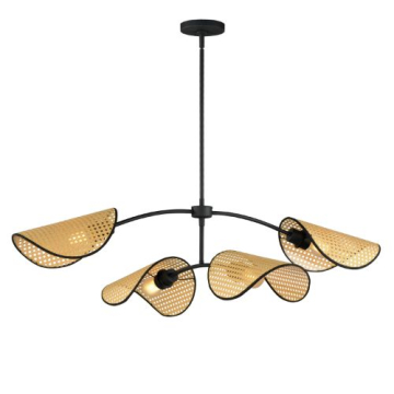 Maxim Lighting Bonnet 4-Light Chandelier - 120V - Black