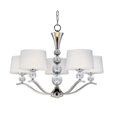 Maxim Lighting Rondo 5-Light Chandelier - 120V - Polished Nickel