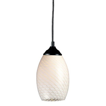 Z-Lite Jazz 1-Light Pendant - 120V - Sand Black / White