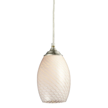 Z-Lite Jazz 1-Light Pendant - 120V - Brushed Nickel / White