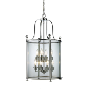 Z-Lite Wyndham 8-Light Chandelier - 120V - Chrome / Clear