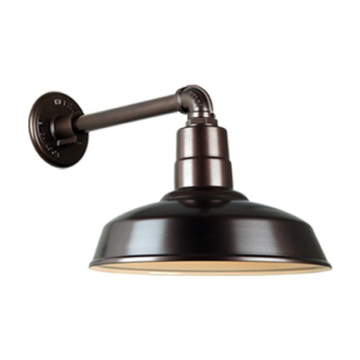 Hi-Lite 14" Classic Shade Gooseneck - 11.5" Straight Arm - 120V - Oil Rubbed Bronze