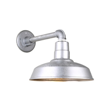 Hi-Lite 14" Classic Shade Gooseneck - 11.5" Straight Arm - 120V - Galvanized Steel
